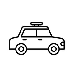 Police Car Icon Pictogram Isolated On A White