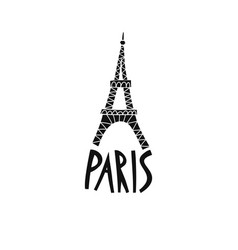 Hand Drawn Symbol Of Paris Travel Of French Signs