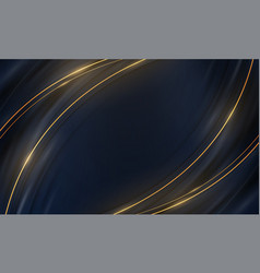 Luxury Dark Navy And Golden Lines Background