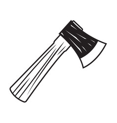 Wooden Handle Ax Drawing