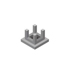 Build 3d Abstract Geometric Symbol Simple Logo