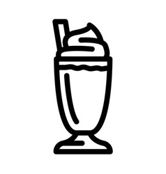 Ice Cream Smoothie Drink Line Icon