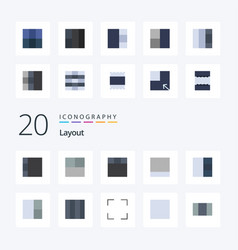 20 Layout Flat Color Icon Pack Like Minimize