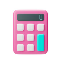 3d Pink Calculator Math Device School Or Office