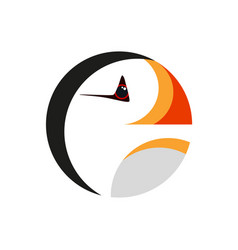 Atlantic Puffins Head Logo