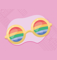 Lgbti Flag In Sunglasses