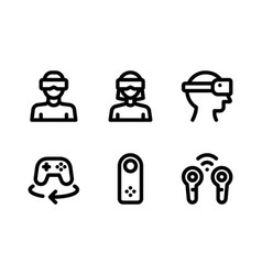 Simple Set Of Virtual Reality Line Icons