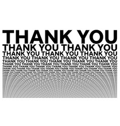 Thank You Black And White Card Composed Of Big