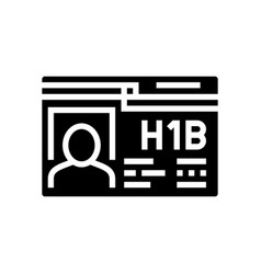 H-1b Visa Glyph Icon