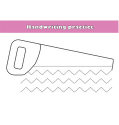 Handwriting Practice Sheet Tools Trace Worksheet