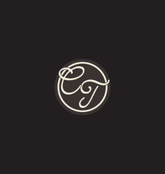 Initial Letter Ct Monogram Logo With Simple