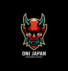 Oni Mask Japan Mascot Logo Design