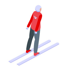 Ski Sport Icon Isometric Winter Sport