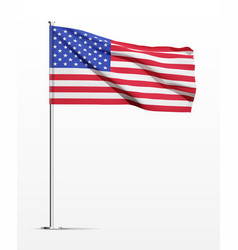 American Flag Isolated On White