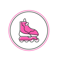 Filled Outline Roller Skate Icon Isolated On White