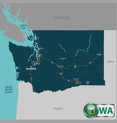 Map Of State Washington Usa