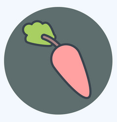 Icon Carrot Related To Fruit And Vegetable Color