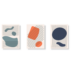 Set Of Minimal Geometric Design Posters Eps10