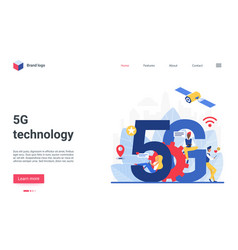 5g Network Modern Landing Page With Networking