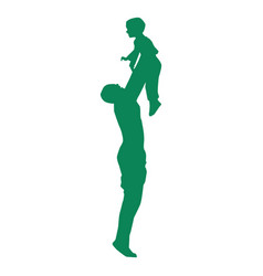 Father Lifting Son Silhouette