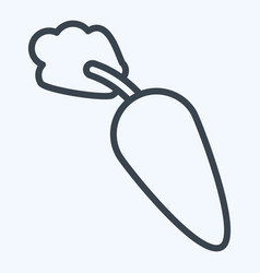 Icon Carrot Related To Fruit And Vegetable Line