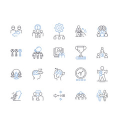 Organizational Skills Line Icons Collection