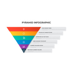 6 Points Pyramid List Diagram Triangle