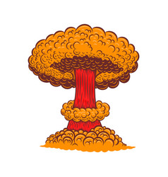 Atomic Bomb Explosion In Comic Style Design