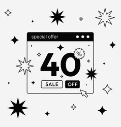 Cool Trendy 40 Off Sale Banner Design