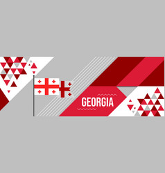 Georgia National Or Independence Day Banner