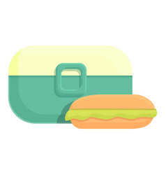 Sandwich Box Icon Cartoon Snack Meal