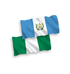 Flags Of Republic Of Guatemala And Nigeria