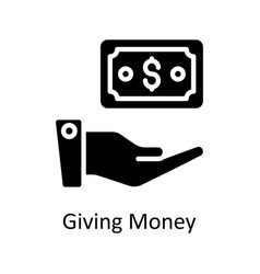 Giving Money Solid Icon Design