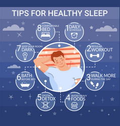 Good Sleep Tips Better Sleeping Rules Concept