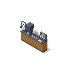 Isometric Self-service Coffee Machines Offer