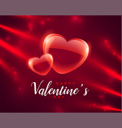 Valentines Day Glossy Love Hearts Background