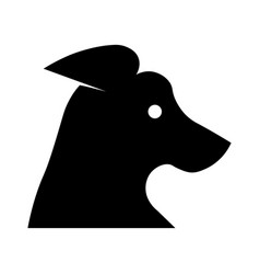 Dog Black Pictogram On White Background