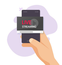 Person Watching Live Streaming Show On Mobile Cell