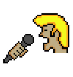 Rock Singer With Pixel Art