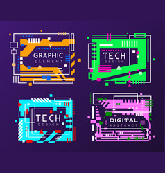 Glitch Tech Banners