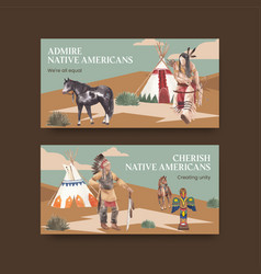 Twitter Template With Native American