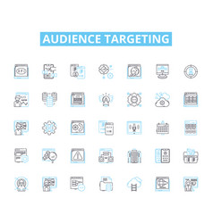 Audience Targeting Linear Icons Set Demographics