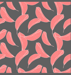 Abstract Seamless Pattern With Pink Palm Branches