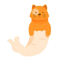 Cartoon Cat Mermaid With A Funny Face Is Posing