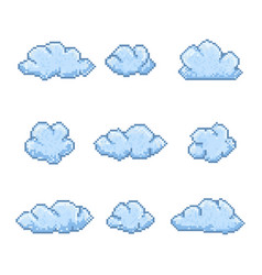 Flat Design Pixel Art Cloud