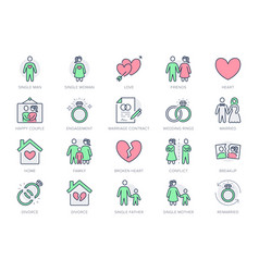 Relationship Status Line Icons