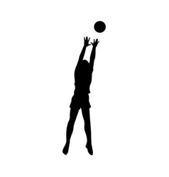 Black Isolated Silhouette Woman Catching