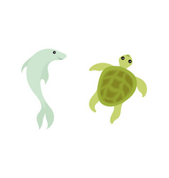 Dolphin And Turtle