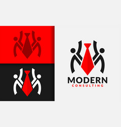 Modern Consulting Logo Design With Two People