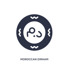 Moroccan Dirham Icon On White Background Simple